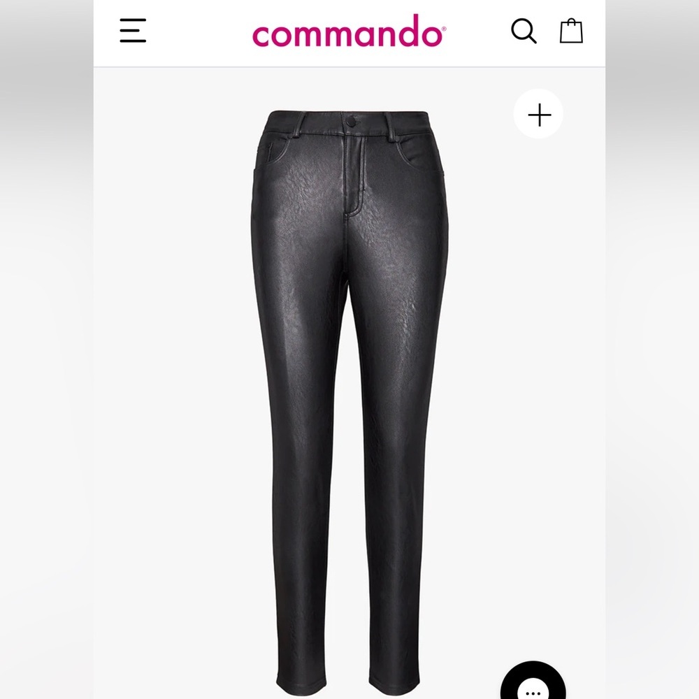 COMMANDO Faux stretch-leather skinny pants